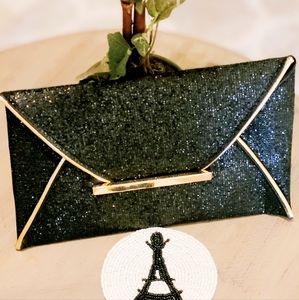 Evening Clutch black with gold